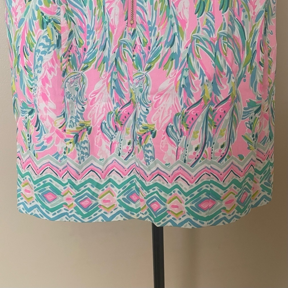 Lilly Pulitzer Gabby Stretch Shift Dress - Pink and Green - Picture 4 of 10